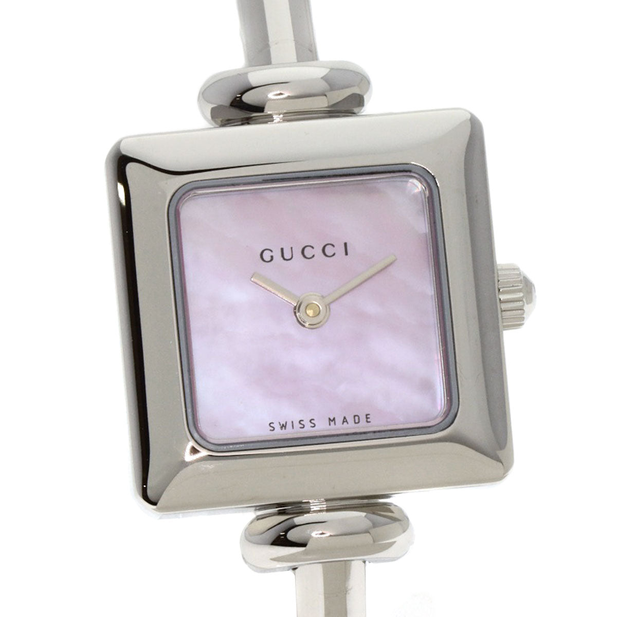 GUCCI square face bangle Watches スクエアファイス バングル Stainless Steel/Stainless Steel Ladies