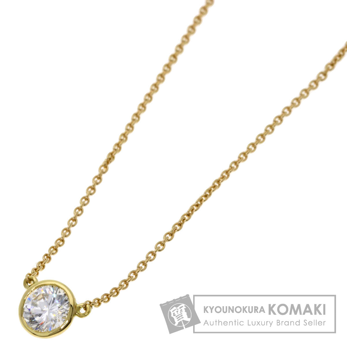 TIFFANY&Co. By The Yard 1P Diamond D0.40ct Necklace K18 Yellow Gold Ladies [Used]