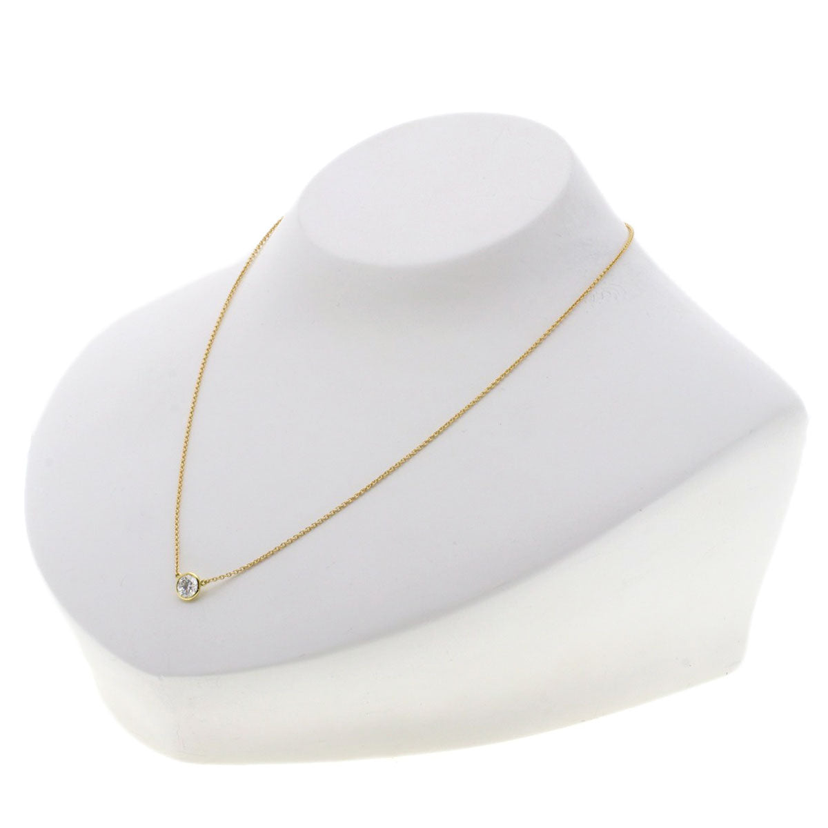 TIFFANY&Co. By The Yard 1P Diamond D0.40ct Necklace K18 Yellow Gold Ladies [Used]