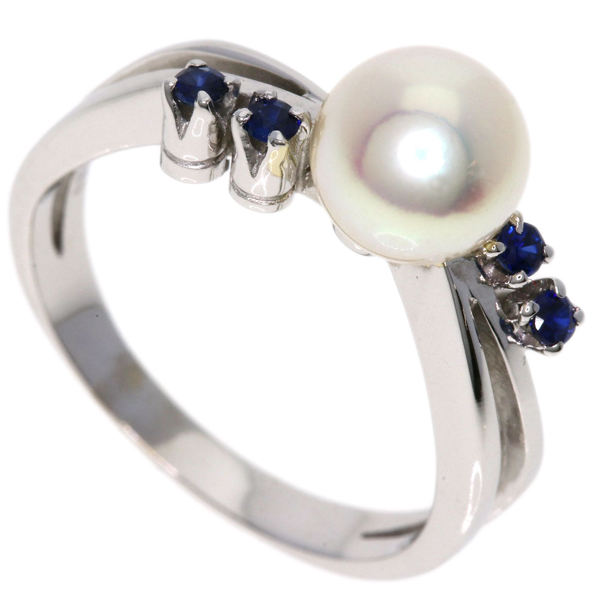 TASAKI   Ring Akoya Pearl Pearl Sapphire K14 White Gold Ladies