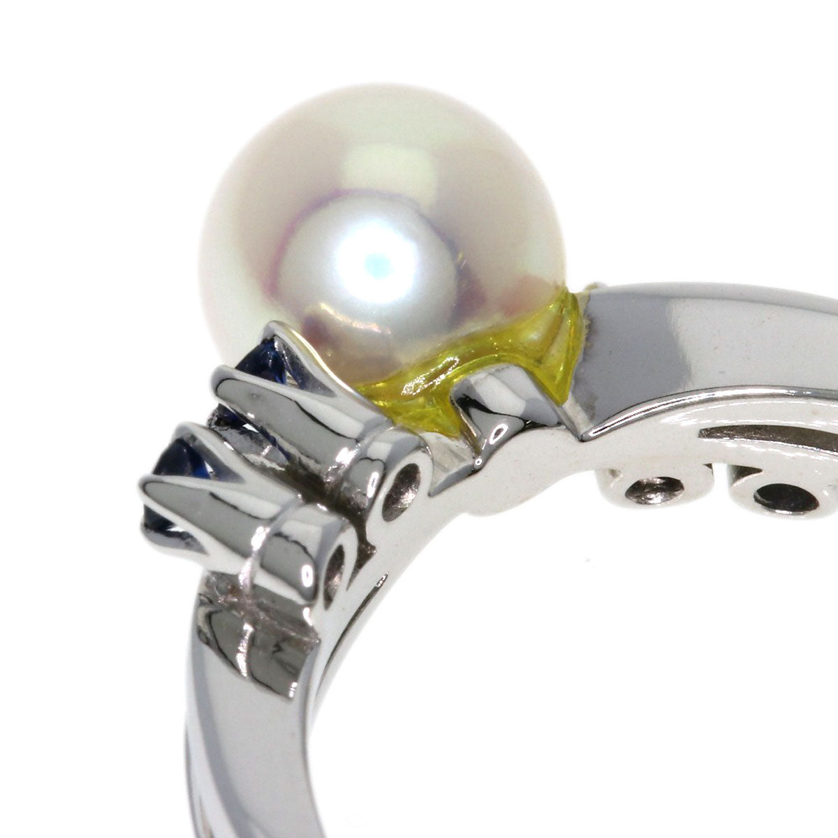 TASAKI   Ring Akoya Pearl Pearl Sapphire K14 White Gold Ladies