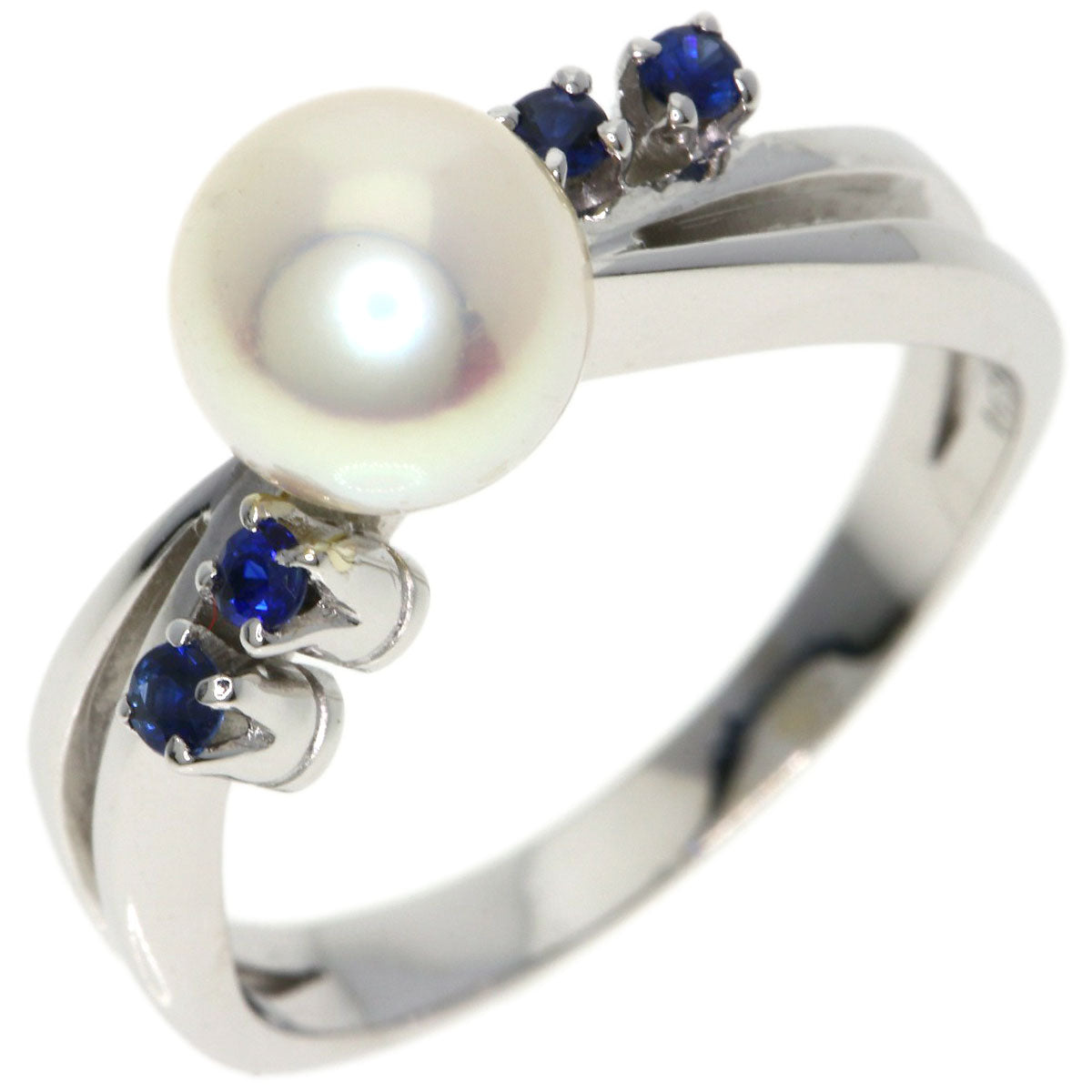 TASAKI   Ring Akoya Pearl Pearl Sapphire K14 White Gold Ladies