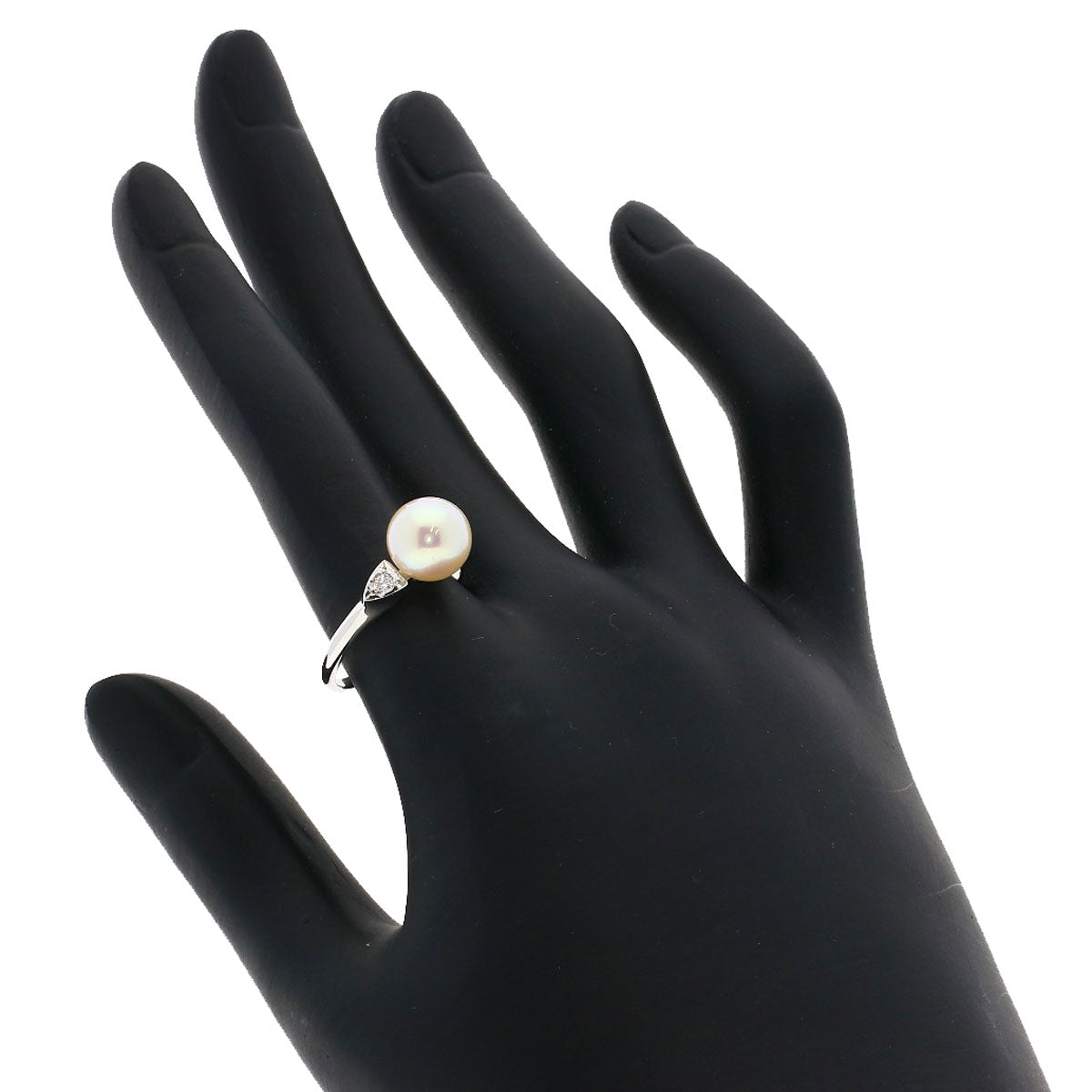 MIKIMOTO   Ring Akoya Pearl Pearl Diamond K14 White Gold Ladies