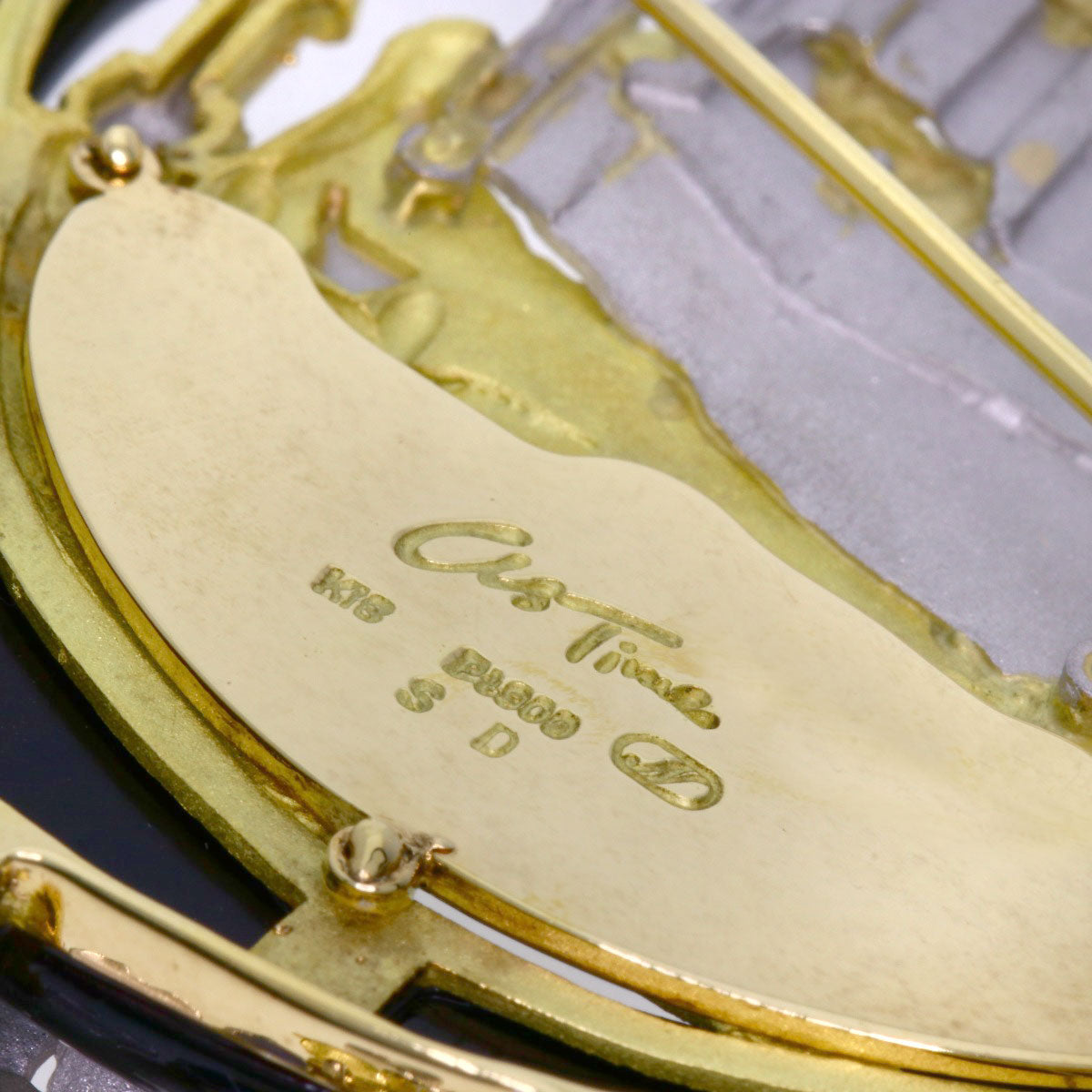 NOBUKO ISHIKAWA   Brooch as Time Mont Saint Michel K18 Yellow Gold PT900Ladies