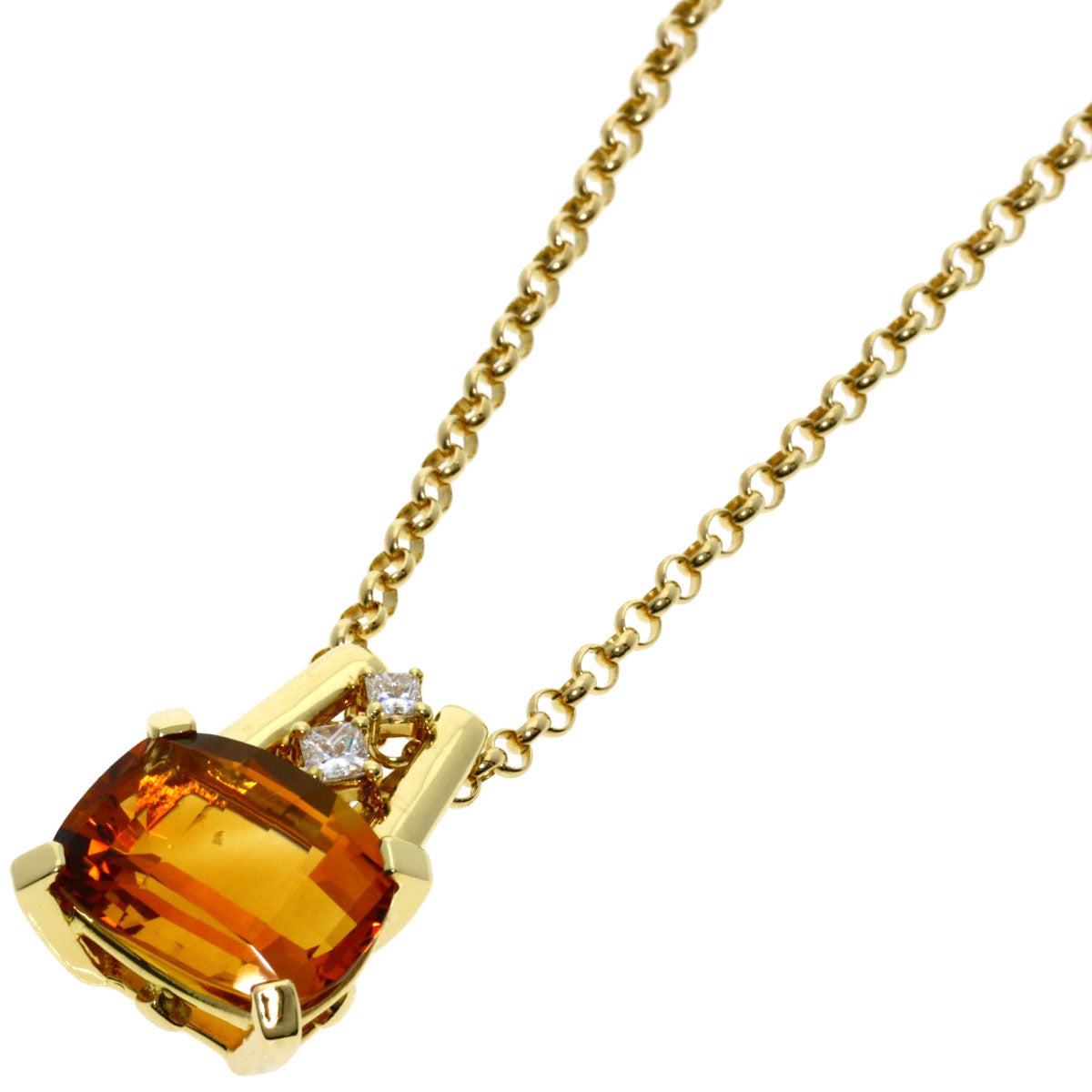 TASAKI   Necklace Citrin Diamond K18 Yellow Gold Ladies