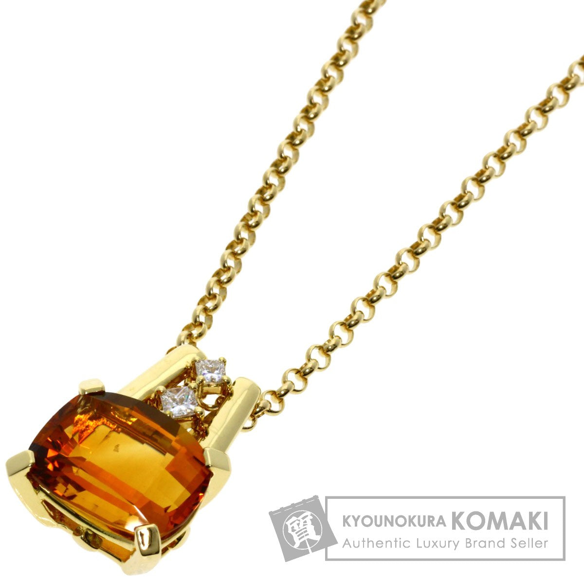 TASAKI   Necklace Citrin Diamond K18 Yellow Gold Ladies