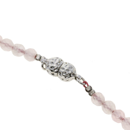 Rose Quartz Multicolor Stone Necklace Silver 26.56g　Ladies