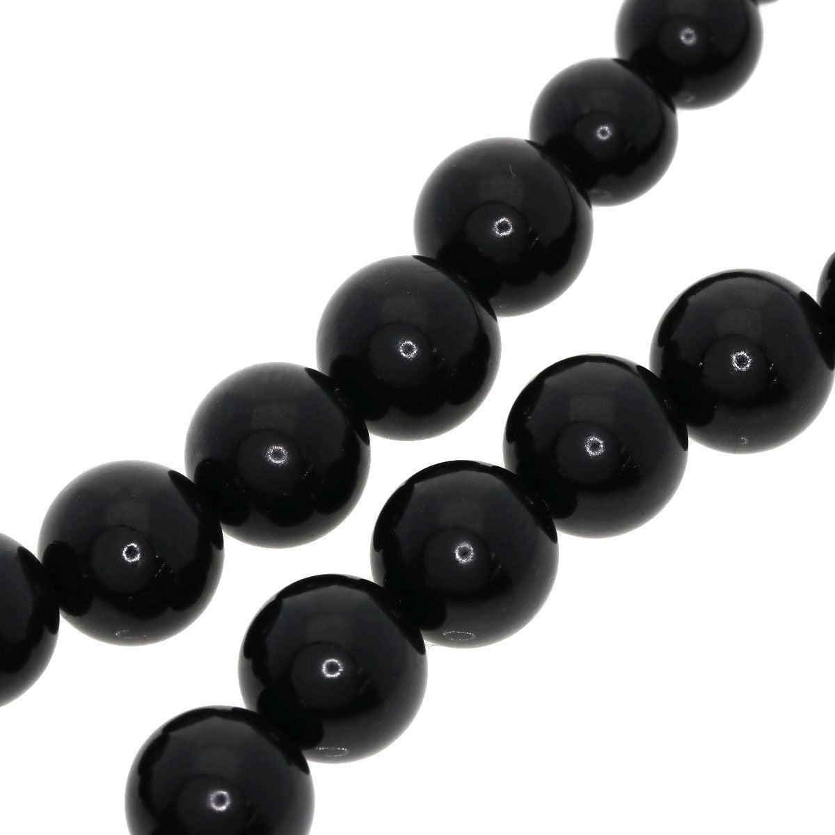 Jet black ball Earring set Necklace   g　Ladies