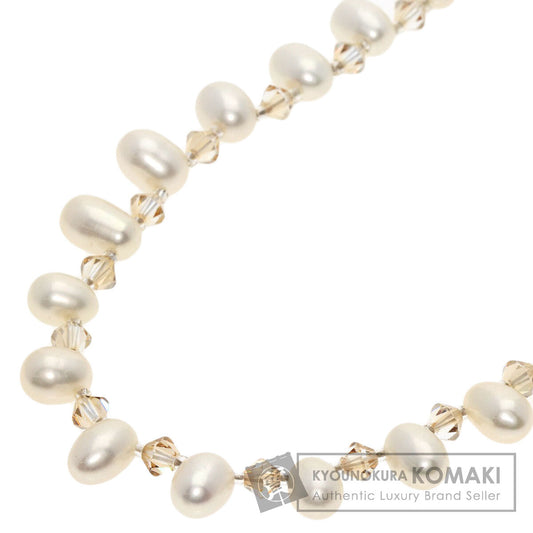 Freshwater Pearl Pearl Crystal Long Necklace   46.1g　Ladies