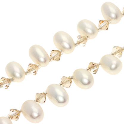 Freshwater Pearl Pearl Crystal Long Necklace   46.1g　Ladies