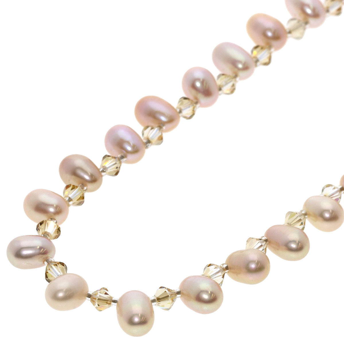 Freshwater Pearl Pearl Crystal Necklace   45.2g　Ladies