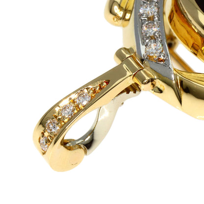 MITSUO KAJI Enamel Cloisonné Diamond Brooch K18 Yellow Gold PT900Ladies [Used]