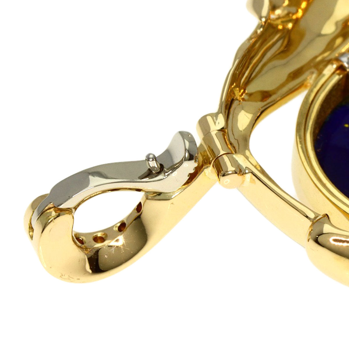 MITSUO KAJI Enamel Cloisonné Diamond Brooch K18 Yellow Gold PT900Ladies [Used]