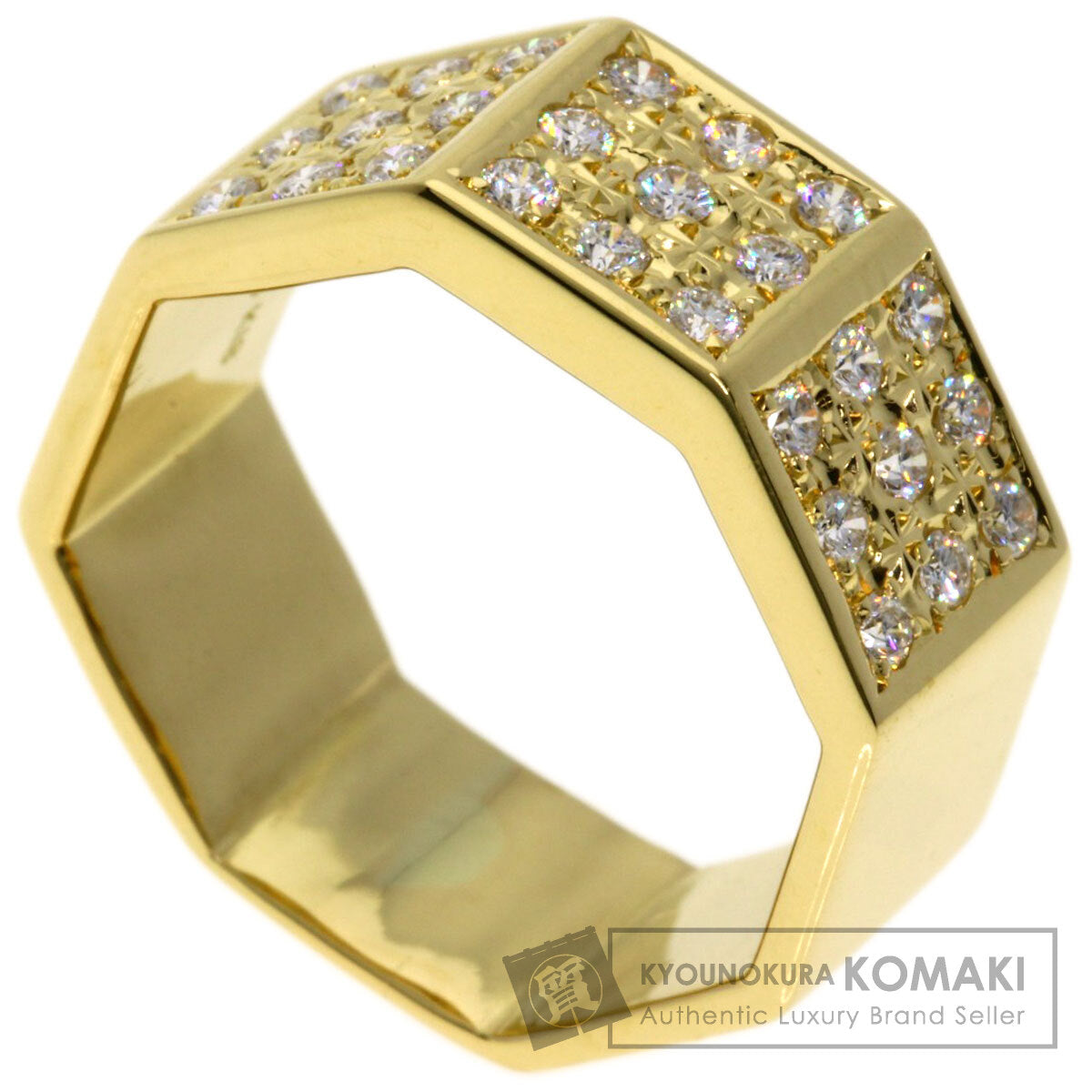 TASAKI   Ring Diamond Octagon K18 Yellow Gold Ladies