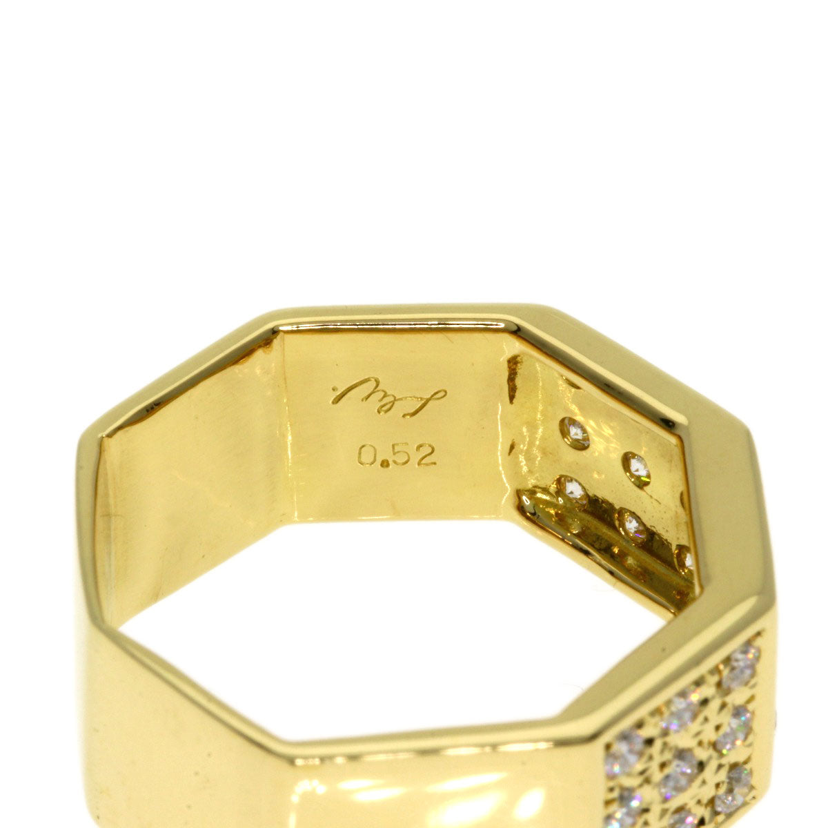 TASAKI   Ring Diamond Octagon K18 Yellow Gold Ladies