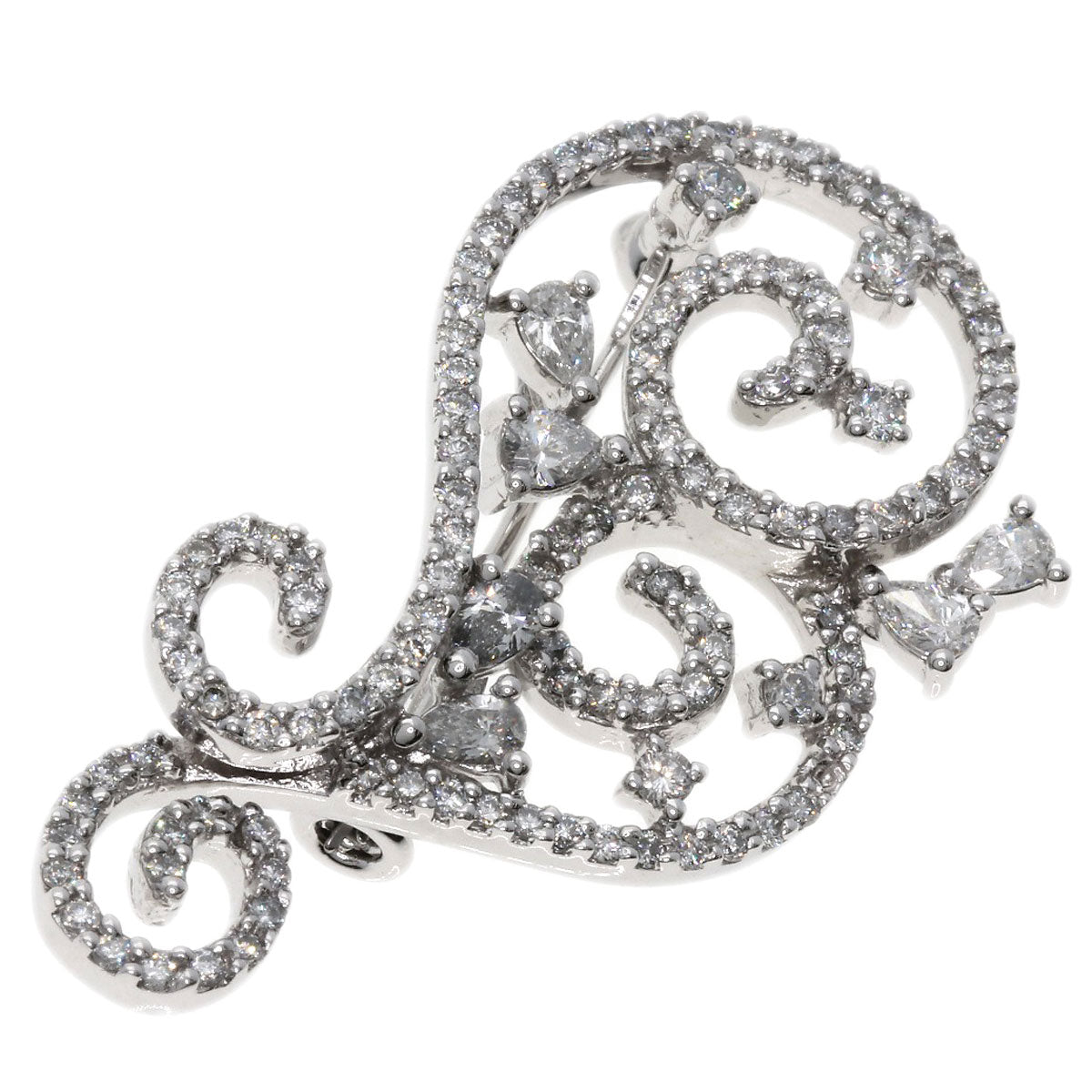 Queen Diamond Brooch Platinum PT950 Ladies [Used]