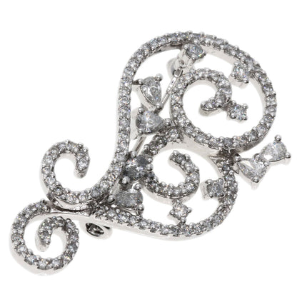 Queen Diamond Brooch Platinum PT950 Ladies [Used]
