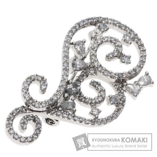 Queen Diamond Brooch Platinum PT950 Ladies [Used]