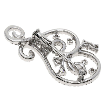 Queen Diamond Brooch Platinum PT950 Ladies [Used]