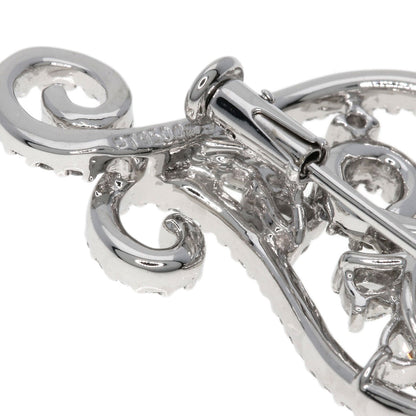 Queen Diamond Brooch Platinum PT950 Ladies [Used]