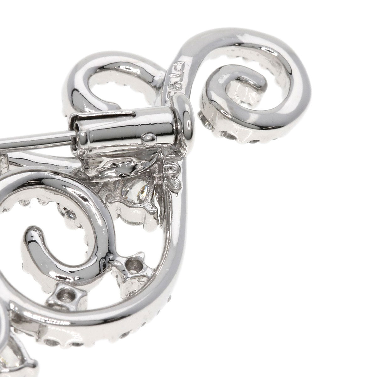 Queen Diamond Brooch Platinum PT950 Ladies [Used]