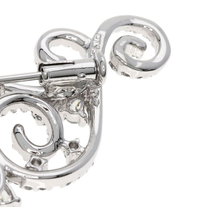 Queen Diamond Brooch Platinum PT950 Ladies [Used]