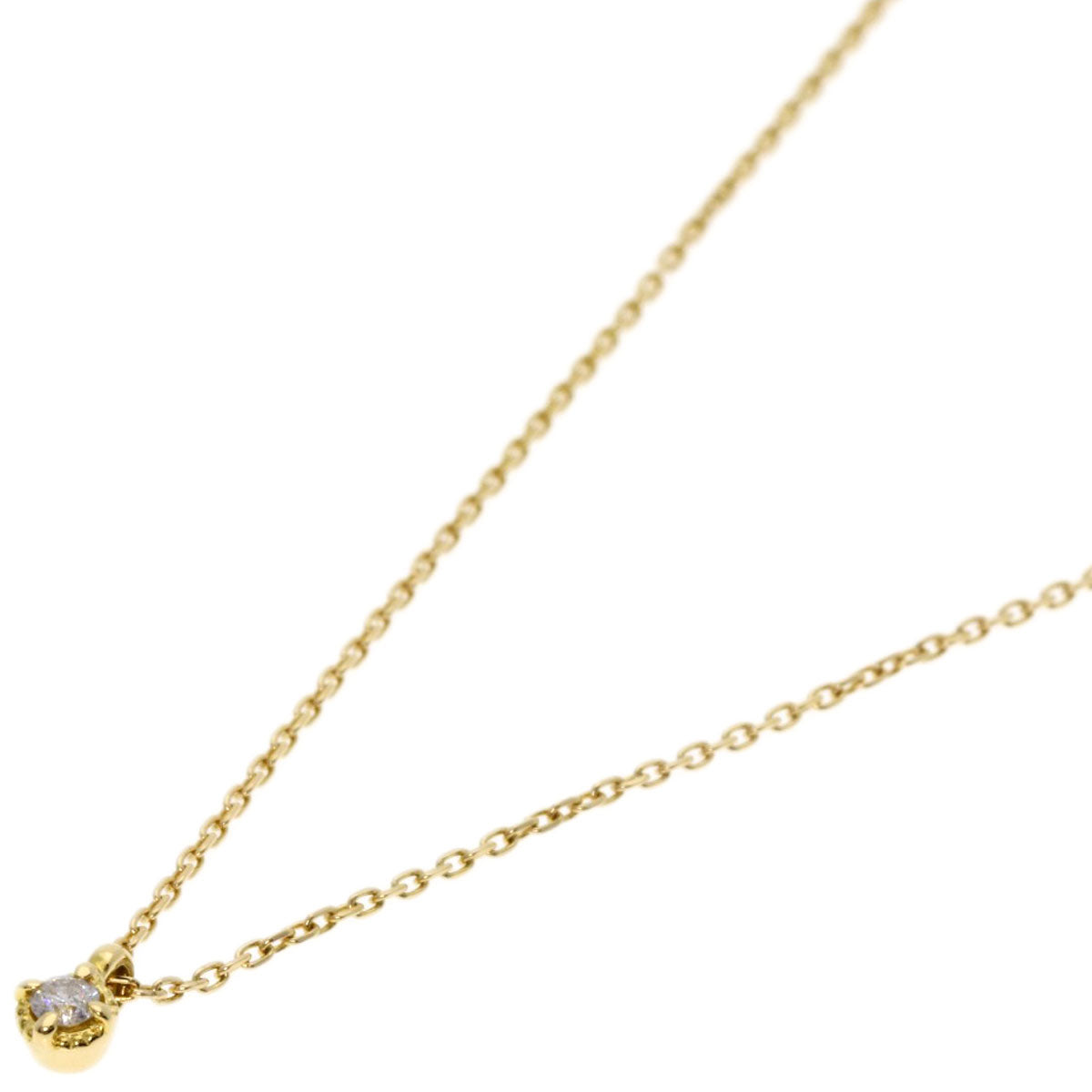 agete   Necklace Diamond K18 Yellow Gold Ladies