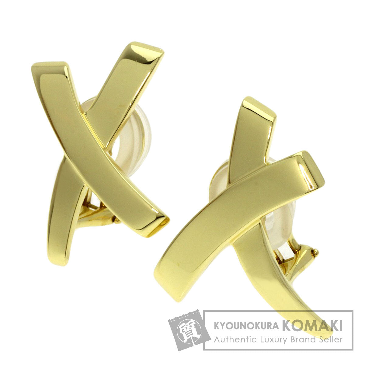 TIFFANY&Co. Paloma Picasso Graffiti X Large Earring K18 Yellow Gold Ladies [Used]