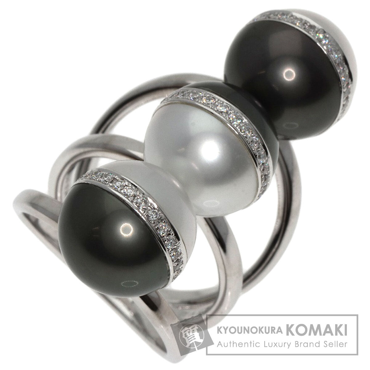 TASAKI   Ring Pearl South SeaPearl Balance Unite Diamond K18 White Gold Ladies