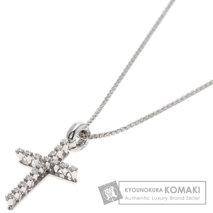 Damiani Mystery Cross Diamond Necklace K18 White Gold Ladies [Used]