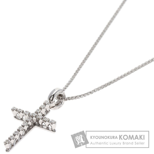 Damiani Mystery Cross Diamond Necklace K18 White Gold Ladies [Used]