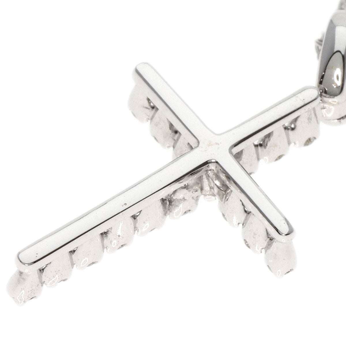 Damiani Mystery Cross Diamond Necklace K18 White Gold Ladies [Used]