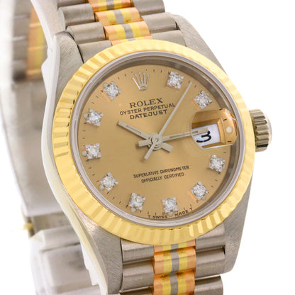 ROLEX Datejust 10P Diamond Toridoll Watches 69179BIC K18 White Gold/K18WGxK18YGxK18PG Ladies