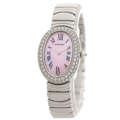 CARTIER Baignoire Bezel Double Diamond Watches WB5097L2 K18 White Gold/K18 White Gold Ladies