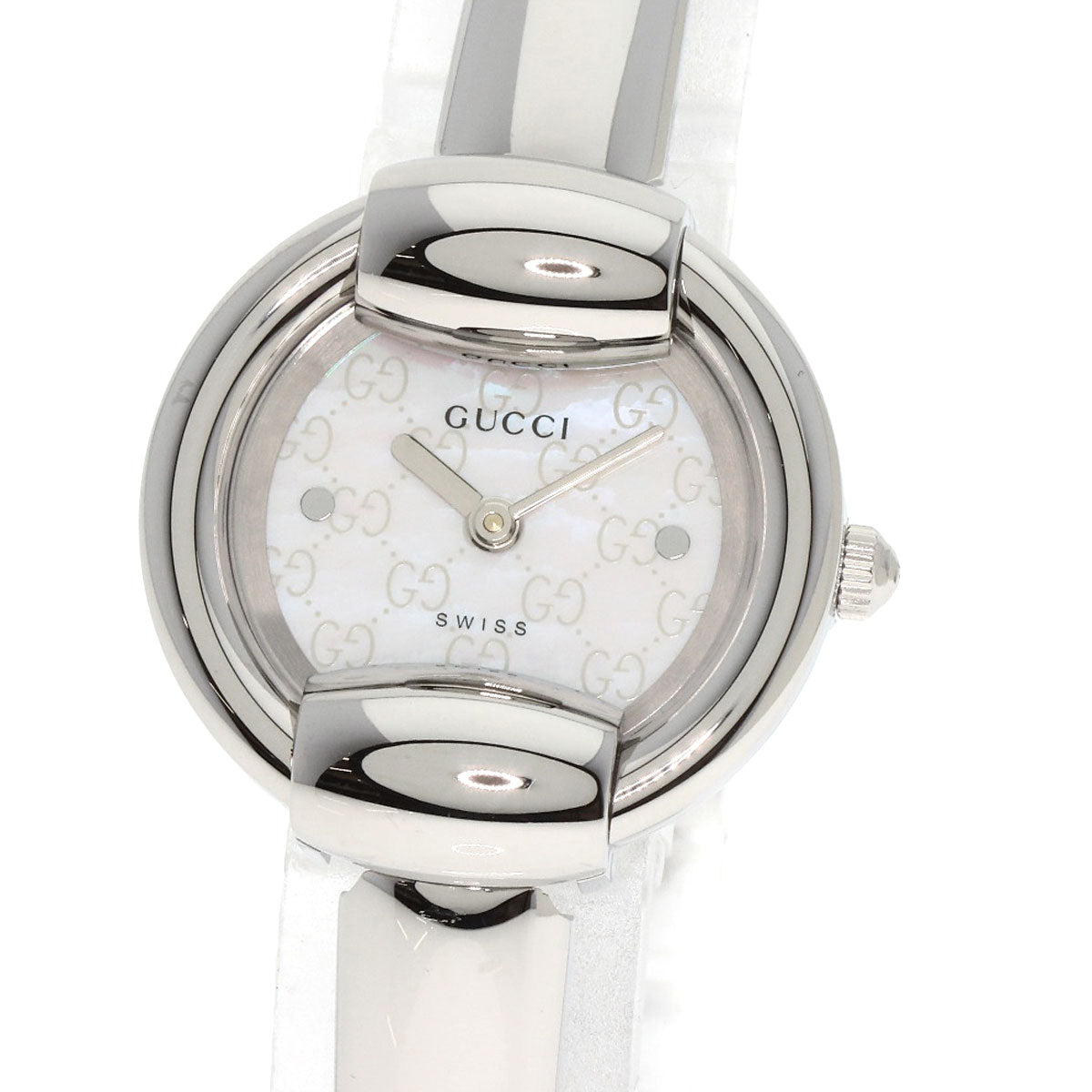 GUCCI round face bangle Watches 1400L Stainless Steel/Stainless Steel Ladies