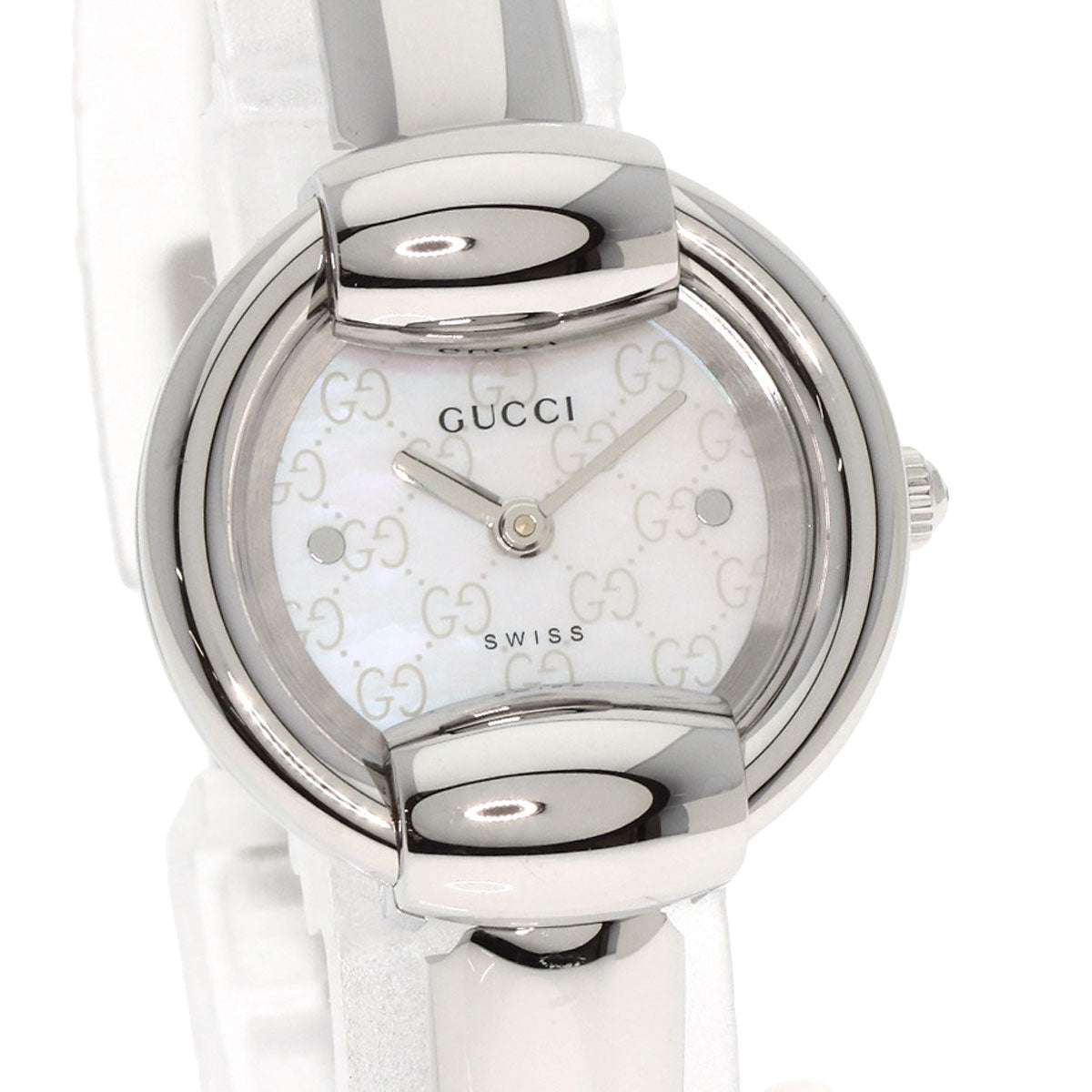 GUCCI round face bangle Watches 1400L Stainless Steel/Stainless Steel Ladies