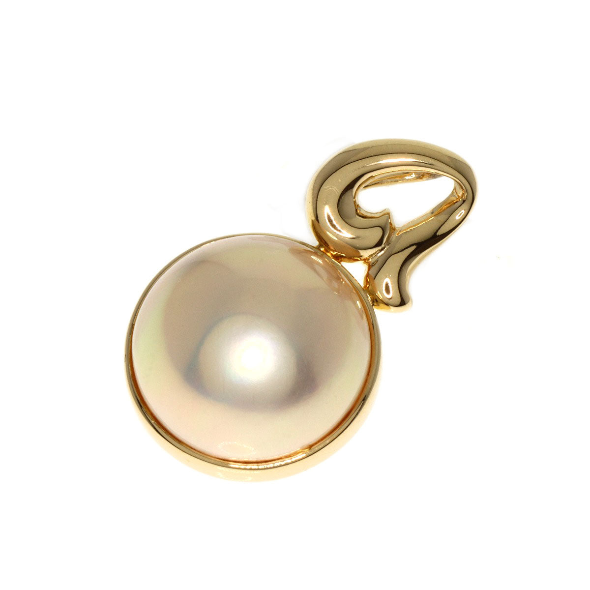 TASAKI   Pendant top Mabe Pearl Pearl K18 Yellow Gold Ladies