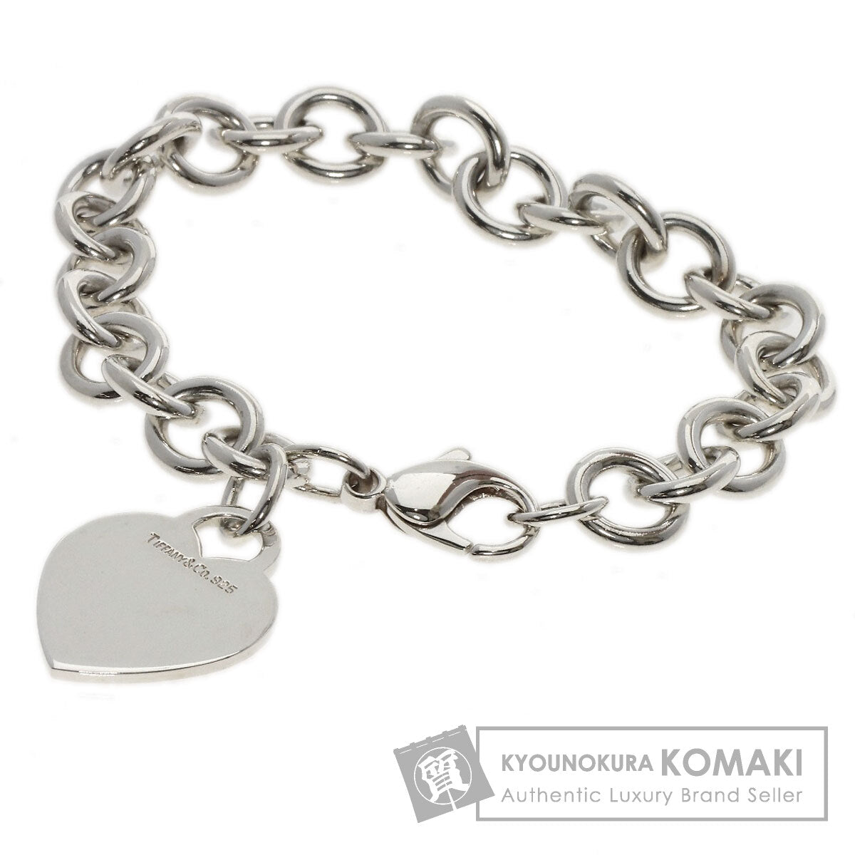 TIFFANY&Co.   Bracelet Heart tag breath Silver Ladies