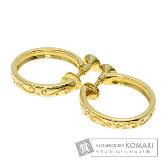 MIKIMOTO   Earring design hoop K18 Yellow Gold Ladies