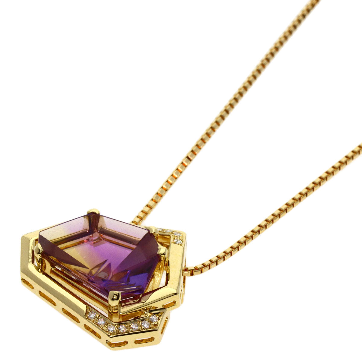 TASAKI   Necklace Bicolor Quartz Ametrine K18 Yellow Gold Ladies