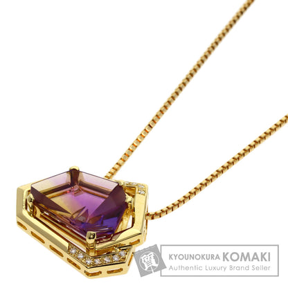 TASAKI Bicolor Quartz Ametrine Necklace K18 Yellow Gold Ladies [Used]