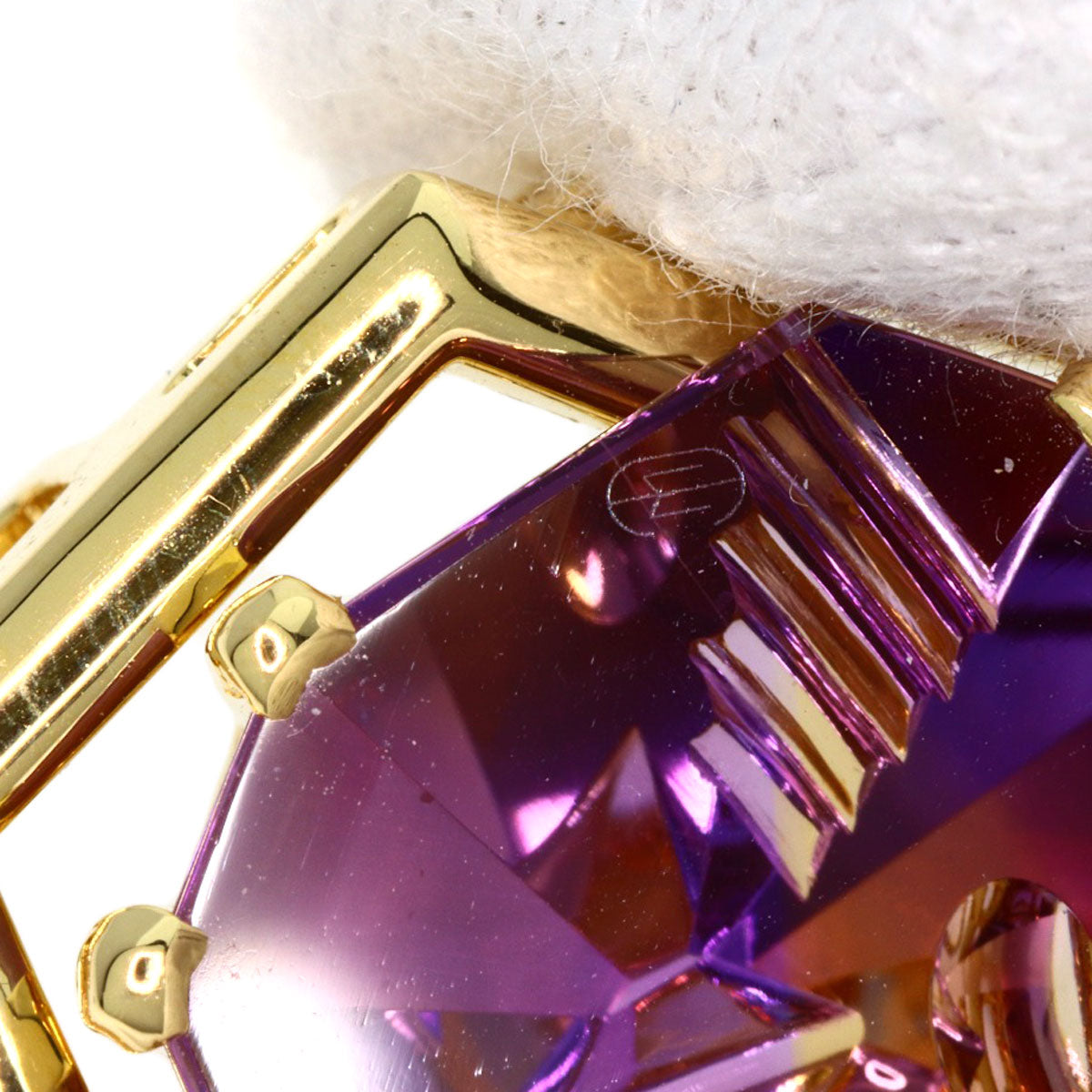 TASAKI Bicolor Quartz Ametrine Necklace K18 Yellow Gold Ladies [Used]