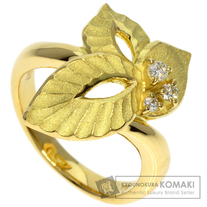 SHUN TAMURA Diamond gardenia motif Ring K18 Yellow Gold Ladies [Used]