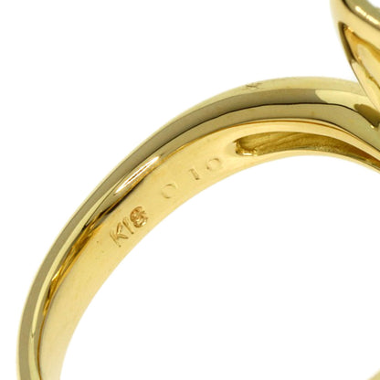 SHUN TAMURA Diamond gardenia motif Ring K18 Yellow Gold Ladies [Used]