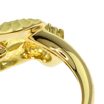 SHUN TAMURA Diamond gardenia motif Ring K18 Yellow Gold Ladies [Used]