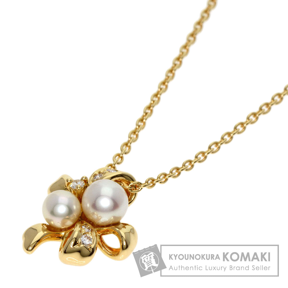 TASAKI   Necklace Akoya Pearl Pearl Diamond K18 Yellow Gold Ladies