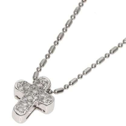 STAR JEWELRY   Necklace Cross diamond K18 White Gold Ladies