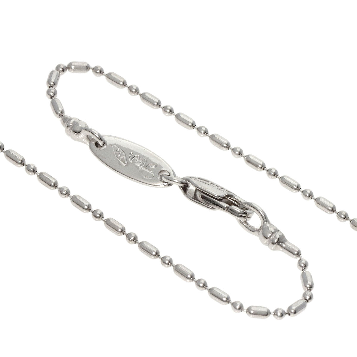 STAR JEWELRY Cross diamond Necklace K18 White Gold Ladies [Used]