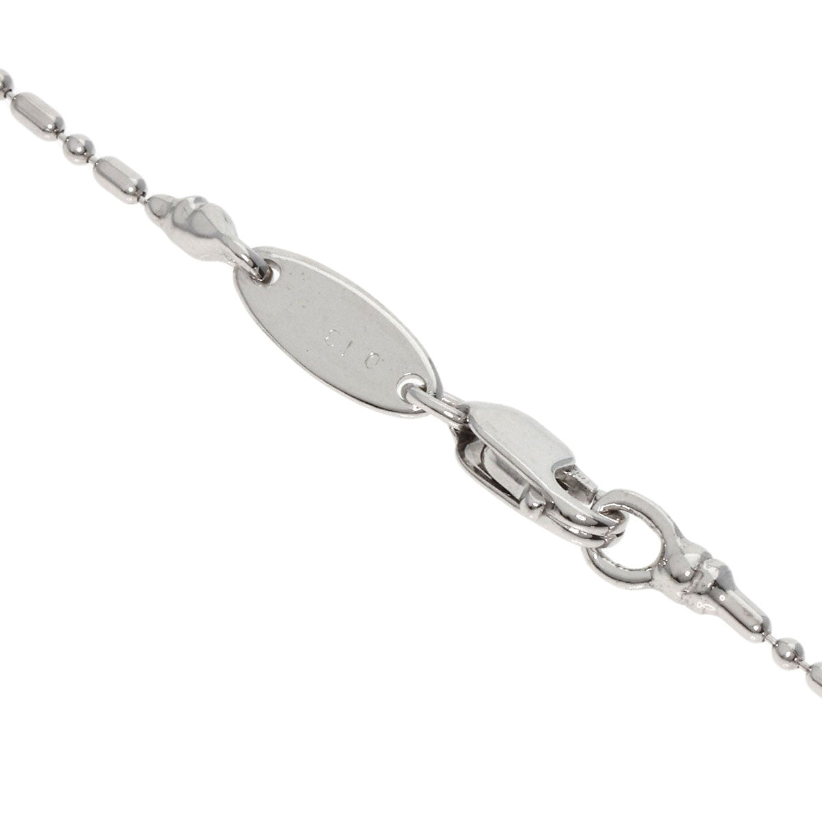 STAR JEWELRY Cross diamond Necklace K18 White Gold Ladies [Used]