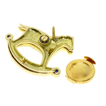 HCO Rocking Horse Pin Brooch Brooch K18 Yellow Gold 8.3g　Ladies